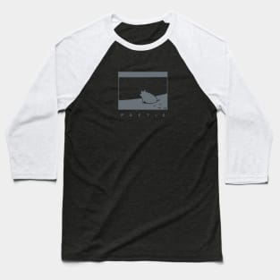 Poetic mood, a pig on the beach  in grey ink Baseball T-Shirt